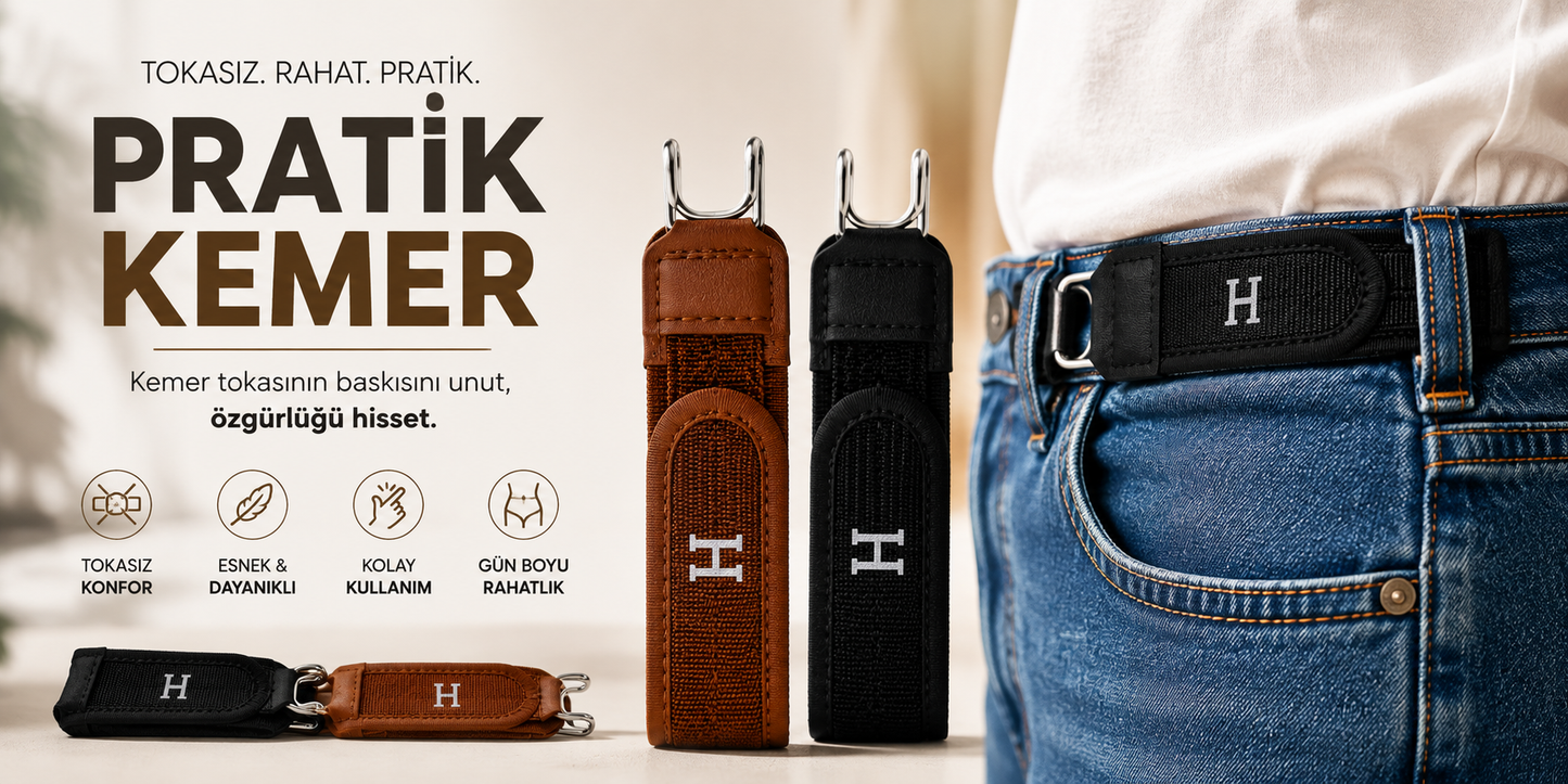 Pratik Kemer – Tokasız, Esnek ve Gün Boyu Rahat